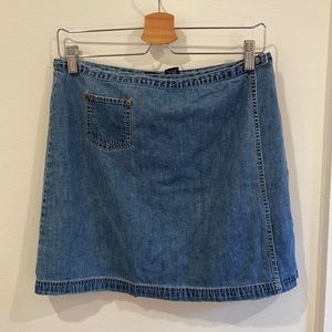 Vintage gap wrap, denim, mini skirt